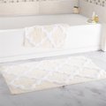 Lavish Home Lavish Home 67-0027-B 100 Percent Cotton Trellis Bathroom Mat Set; Bone - 2 Piece 67-0027-B